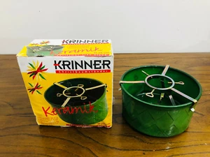 Vintage Krinner Keramik Weihnachten lebender Baumständer in grün SELTEN! SCHÖN! - Bild 1 von 7