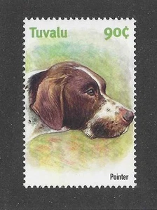 Sello postal retrato estudio cabeza arte perro PUNTERO INGLÉS Tuvalu MNH - Imagen 1 de 1