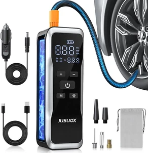 Compressore Aria Portatile,Pompa Aria per Pneumatici Auto 150PSI Senza Fili Ricaricabile - Foto 1 di 8