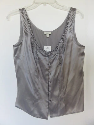 J Jill 100% Silk Sleeveless Blouse Top Cami  size 10 Pebble Gray - Image 1 of 4
