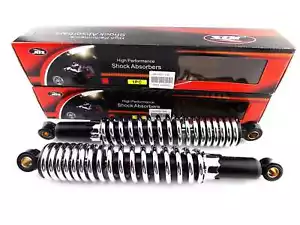 KTM PENTON 250 MX ENDURO 340mm JBS BLACK/CHROME SHOCK ABSORBERS EYE TO EYE - Bild 1 von 4