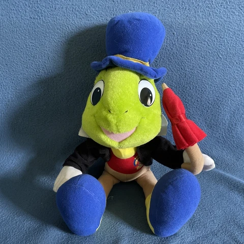 Mattel 1992 Walt Disney Pinocchio JIMINY CRICKET 14" Plush STUFFED ANIMAL Toy Cover