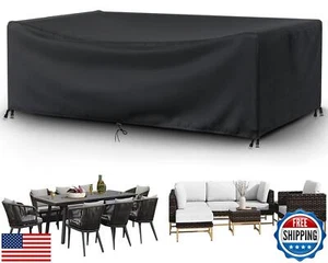 Patio Furniture Covers Outdoor Table Cover Waterproof Rectangular 420D Garden - Picture 1 of 5