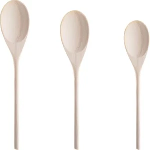 Pro Grade Super Comfy Wooden Spoon 3 Pc Set. Heavy Duty Wood Spoons With Long Ha - Picture 1 of 6