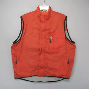 Gap Jacket Mens Medium Orange Vest Nylon Ripstop Full Zip Outdoor Y2K 90s Esque - Picture 1 of 10