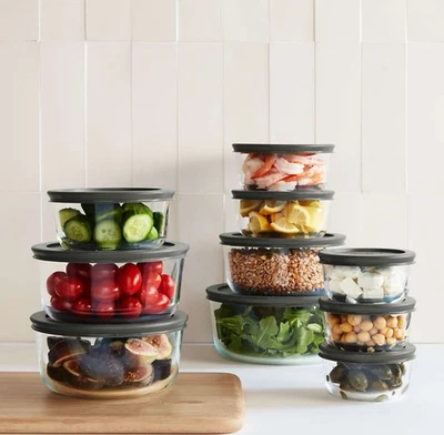 Premium 20-Piece Glass Food Storage Set – Microwave & Dishwasher Safe - Image 1 of 2