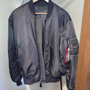 Alpha Industries x HIGHSNOBIETY Bomber Jacket - Size L- Blue - - Picture 1 of 4