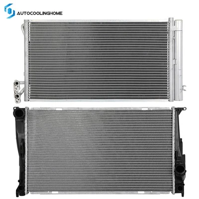 Cooling Radiator And A/C Condenser For 2010-2013 BMW 135i 2009-2011 335i xDrive - Image 1 of 4