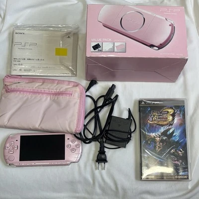 Mint Sony PSP-3000 PSP 3000 Console Pink Region Free In Value Pack - Image 1 of 4
