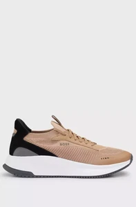 BOSS Trainers Mens Beige Casual Sneakers With Logo - TTNM Evo Slon Size 12 - Picture 1 of 5