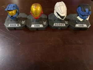 Lotto CASCHI MINI HALO x4 (EOD, Mark VI, EVA, Scout) McFarlane Halo 3 - Foto 1 di 7