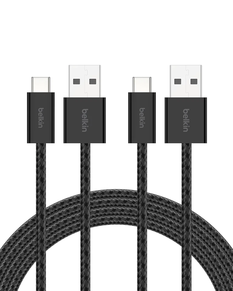 Belkin USB a to USB C Cable 2-Pack, 6.6Ft, 15W - Type C Charger, Iphone Charger - Image 1 of 4