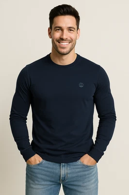 MAGLIA UOMO TIMBERLAND GIROCOLLO MANICA LUNGA POLSINI COTONE ART. TB0A2BQ3 - Imagen 1 de 4