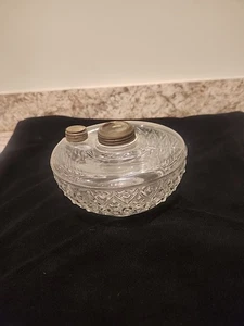 Antiker Öllampenfuß Muster Glas - Bild 1 von 13