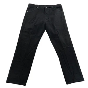 Jeans uomo Wrangler 38x30 nero denim gamba dritta classico casual vestibilità rilassata - Foto 1 di 13