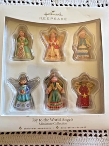 Hallmark Keepsake Set of 6 Joy to the World Angels Miniature Ornaments NIB 2007 - Picture 1 of 2