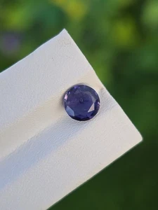 Iolite Gemstone Natural Untreated Round Cut Violet-Blue Afghanistan - Picture 1 of 4
