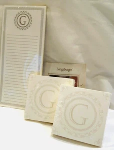 Longaberger CESTAS Cerámica HOMESTEAD G 1 Bloc de notas 2 Cubos de notas LOTE DE 3 NUEVOS CON ETIQUETAS - Imagen 1 de 4