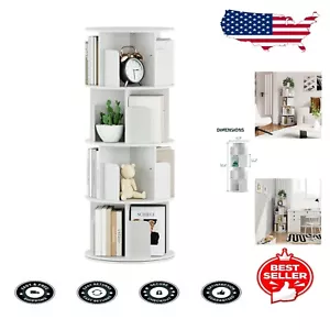 Compact 4-Tier Rotating Book Shelf - Ideal for Kids’ Rooms & Living Areas - Picture 1 of 8