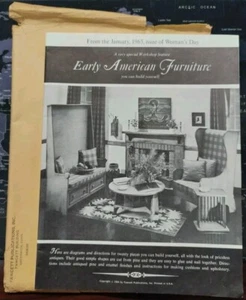 January 1965 Early American Furniture Woodworking Plans Uncut/Unused Booklet - Picture 1 of 5