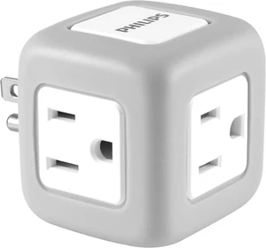 Philips Philips Extensor de 3 salidas, protector contra sobretensiones, estación de carga, conectado a tierra con - Imagen 1 de 12