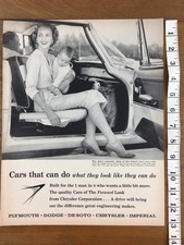 1959 59' CHRYSLER CORPORATION SWIVEL SEATS Vintage Print Advertising Ad