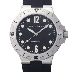 AUTH BVLGARI WATCH DIAGONO PROFESSIONAL SCUBA DP41SSD DP41BSVSD SS BLACK 41MM - Picture 1 of 10