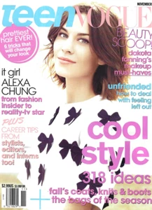 Teen Vogue Magazine Alexa Chung Fall Coats Knits Boots Bags Logan Lerman 2011 - Picture 1 of 12