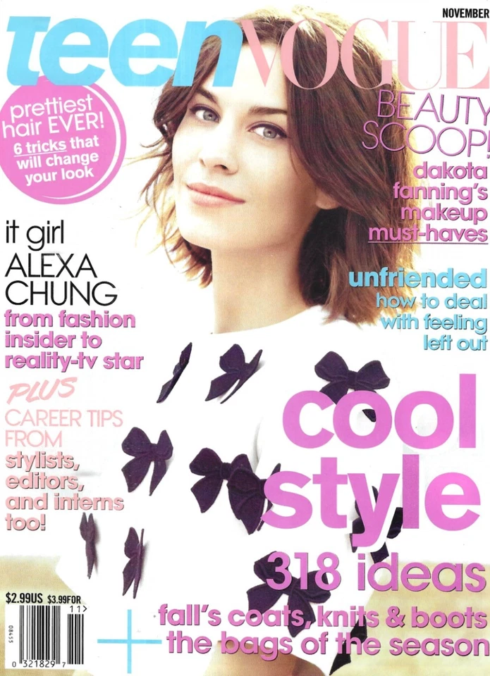 Teen Vogue Magazine Alexa Chung Fall Coats Knits Boots Bags Logan Lerman 2011 - Image 1 of 4