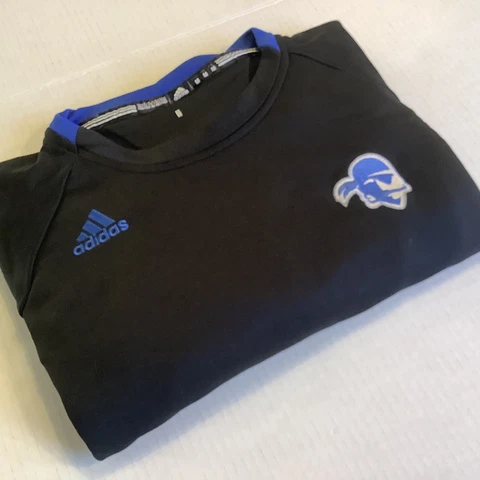 Adidas Climalite Crewneck Pullover Seton Hall Pirates Black Blue Mens Medium Cover
