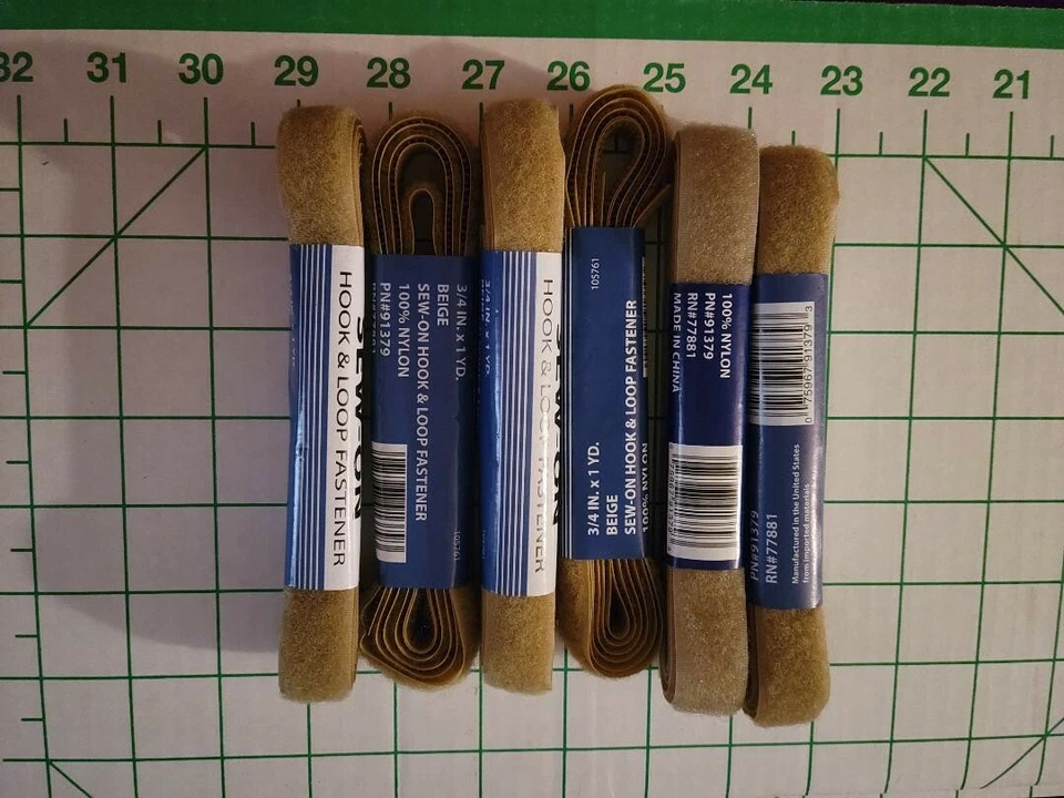 3/4 in. Sew-on Hook &Loop Fasteners. Set of 5 - Image 1 of 1
