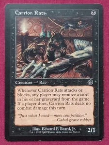 Magic The Gathering TORMENT CARRION RATS black card MTG - Bild 1 von 2