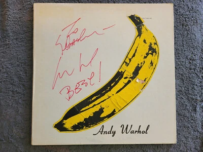 THE VELVET UNDERGROUND & NICO ANDY WARHOL 1968 PEEL COVER AUTOGRAPHED LOU REED - Image 1 of 4