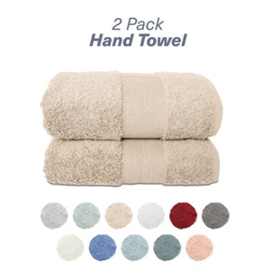 Paquete de 2 toallas de mano Hencely - suaves y absorbentes 100 % algodón baño/cocina 16x28 - Imagen 1 de 105