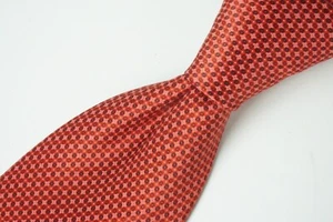 Ermenegildo Zegna CURRENT Cherry Red Medium Red Geometric Silk Tie NEW - Picture 1 of 5
