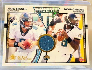 2002 PACIFIC TITANIUM PRIVATE STOCK FOOTBALL MARK BRUNELL JERSEY D. GARRARD /500 - Picture 1 of 2