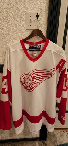 VTG 90s NHL CCM Detroit Red Wings Brendan Shanahan Jersey 14 SEWN Mens XXL A Cover