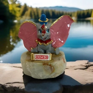 Ron Lee Disney Dumbo Sculpture 1116/2750 Onyx Base Circus Elephant Vintage - Picture 1 of 8