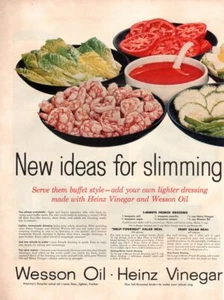 Receta de aderezo francés 1956 estampado publicitario FOOD Wesson aceite 1 minuto - Imagen 1 de 1