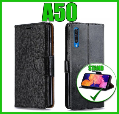 Custodia Flip Cover Libro per Samsung Galaxy A50 Chiusura Magnetica Portafoglio - Immagine 1 di 4
