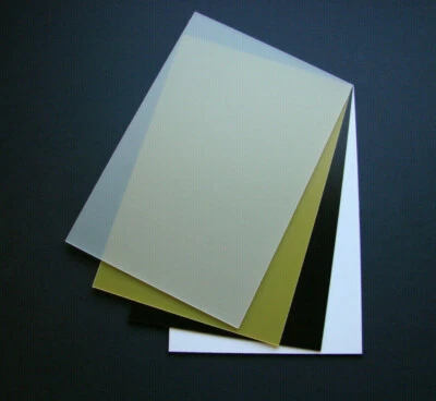 FR4 GFK Platte Glashartgewebe 1,5 mm weiß, schwarz, gelb, natur-grün/transparent