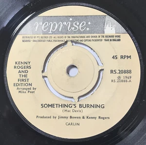 KENNY ROGERS - Something's Burning / Momma's Waiting .. 1969 Uk 45rpm single - Picture 1 of 2