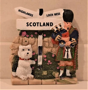 SCOTLAND SIGNPOST WESTIE PIPER SCOTTISH THEMED FRIDGE MAGNET By ELGATE - Picture 1 of 1