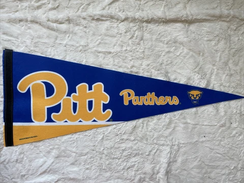 NEW Officially Licensed Large College Pennant, Pitt Panthers, 29” x 11.5” Cover