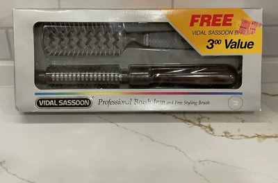 Cepillo profesional vintage Vidal Sassoon plancha calor para el cabello + cepillo de peinado caja nueva Foto 1 de 4