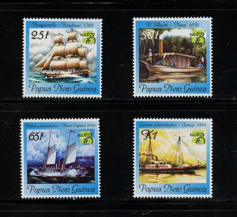 M545  Papua New Guinea 1999   ships  4v.   MNH Cover