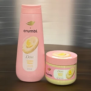 Limited Edition Dove x Crumbl— Lemon Glaze Body Wash and Body Scrub (Set of 2) - Imagen 1 de 6
