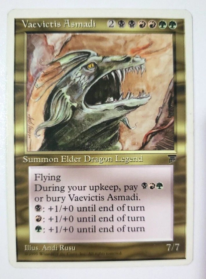 Vaevictis Asmadi VINTAGE MTG Magic The Gathering Legendary Creature Card - Image 1 of 1