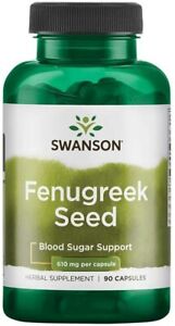 Swanson Fenugreek Seed 610 mg  90 capsules Healthy/Glucose/Sugar/Metabolism