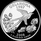 A 2008 S Oklahoma 90% SILVER Deep Cameo "PROOF" State Quarter US Mint Coin